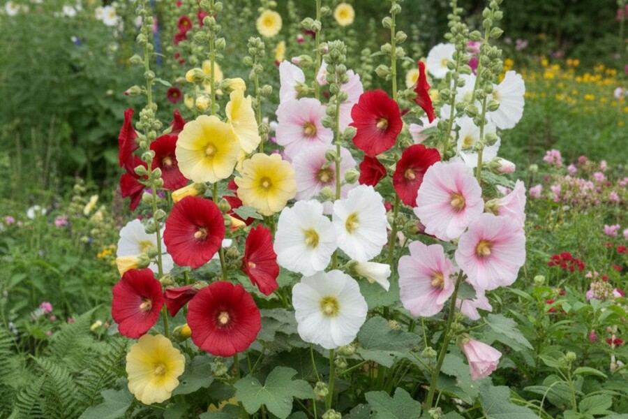 Stockrose Alcea ficifolia 5-10 Topf P9 Alcea ficifolia