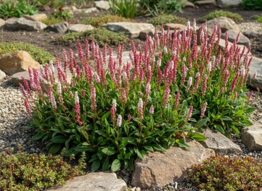 Bergknöterich Persicaria affinis 'Kabouter' 5-10 Topf P9 Persicaria affinis 'Kabouter'
