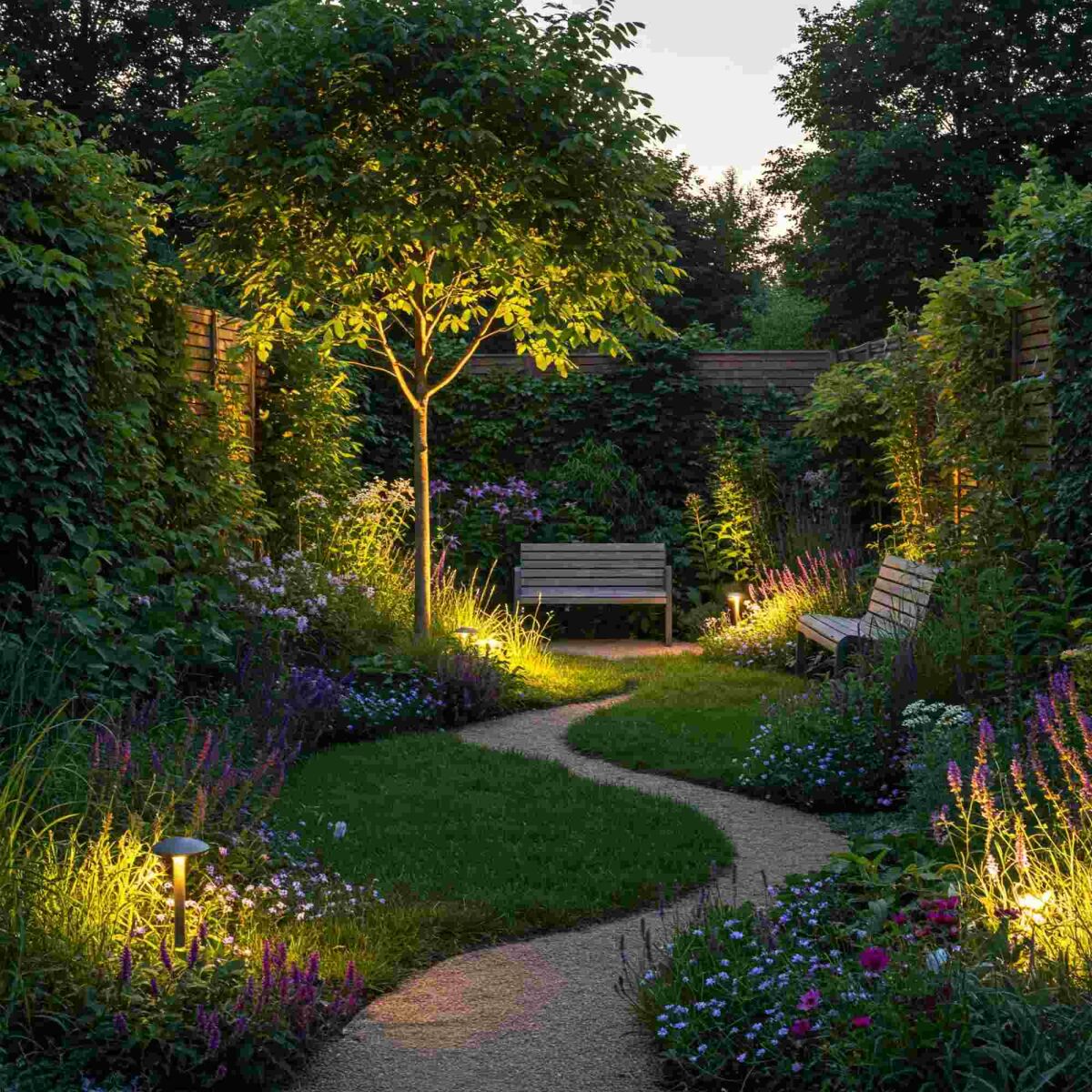 Inspiration: Gestalten Sie einen stimmungsvollen kleinen Garten image