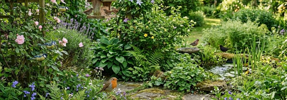 Natürliche Bepflanzung für Vögel und kleine Tiere